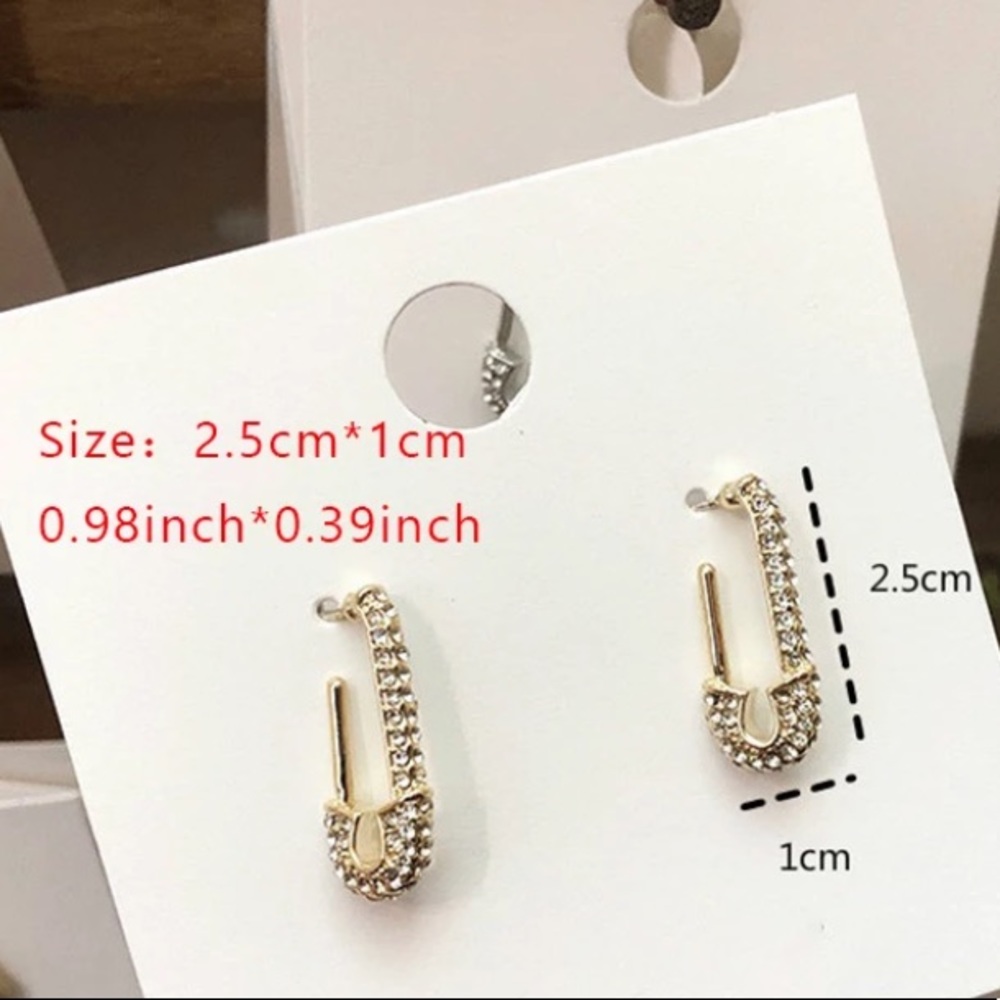 NEW 14k gold plated/925 sterling silver Earrings - Picture 7 of 8